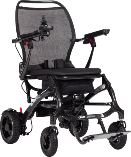 Foldable Powerchair Airfold Carbon frontal view